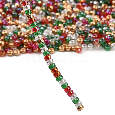 4 Colors 11/0 Christmas MIYUKI Round Rocailles Seed Beads SEED-X0058-18-1