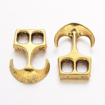 Tibetan Style Alloy Hook Clasps LS-TIBEP-35682-AG-RS-1