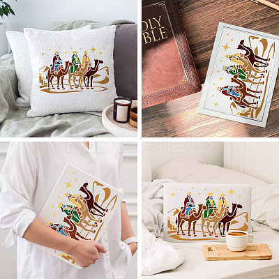 PET Hollow Out Drawing Painting Stencils DIY-WH0403-182-1