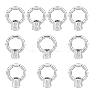 10Pcs 304 Stainless Steel Lifting Eye Nuts FIND-UN0001-75B-1