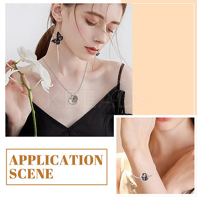 DIY Flat Round Iron & Alloy Heat Transfer Blank Necklaces & Bracelet Making Kits DIY-CA0006-77-1