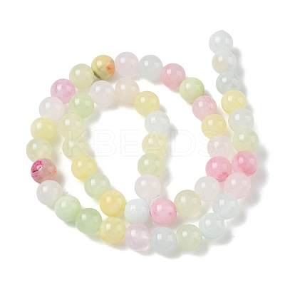 Natural Colorful Green Jade Beads Strands G-G757-01-10mm-1