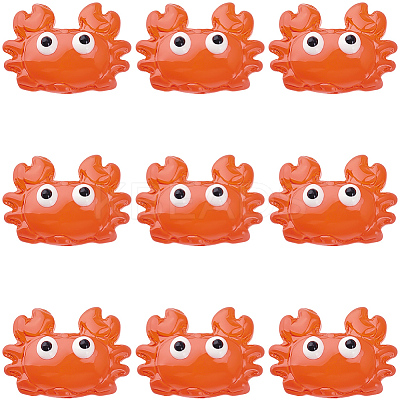 10Pcs Glass Enamel Beads LAMP-PA0001-44C-1