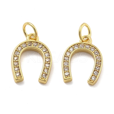 Brass Micro Pave Cubic Zirconia Pendants KK-U060-23G-01-1