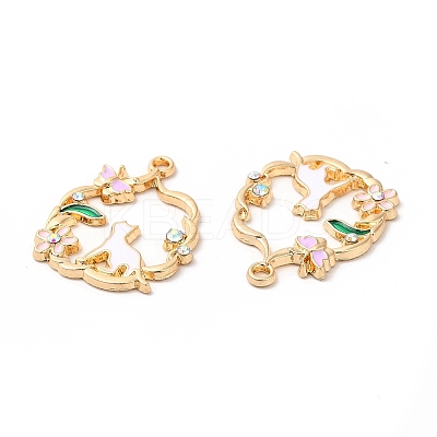 Alloy Enamel Pendants ENAM-C005-27G-01-1