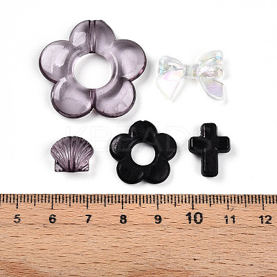 Transparent & Opaque Acrylic Beads TACR-T028-26A-1