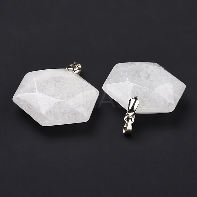 Natural Quartz Crystal Pendants G-C241-02F-1