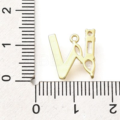 Brass Micro Pave Cubic Zirconia Pendants KK-M310-01G-23-1