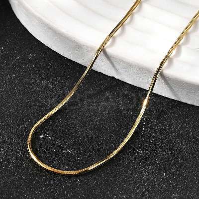 1.2MM 304 Stainless Steel Snake Chain Necklaces for Women Men STAS-V011-04B-G-1