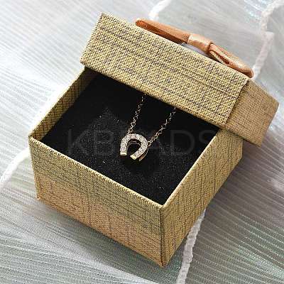 304 Stainless Steel Crystal Rhinestone Pendant Cable Chain Necklaces for Women LS-NJEW-C062-01B-G-1