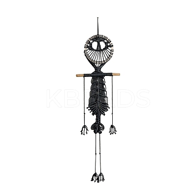 Skull Cotton Macrame Woven Wall Hanging PW-WG76995-02-1