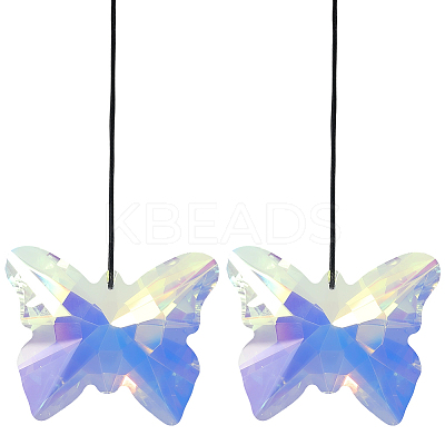 Butterfly Glass Hanging Suncatchers HJEW-WH20019-10A-1