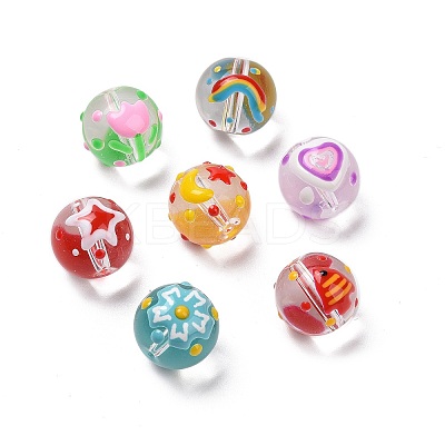 Handmade Glass Enamel Beads Strands LAMP-A001-A-1
