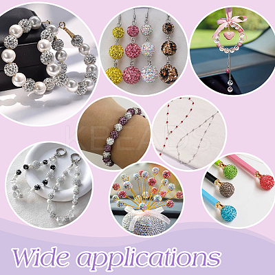 100Pcs Polymer Clay Pave Good Quality Rhinestone Beads FIND-PH0022-39-1