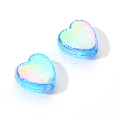 100Pcs Eco-Friendly Transparent Acrylic Beads TACR-YW0001-07F-1