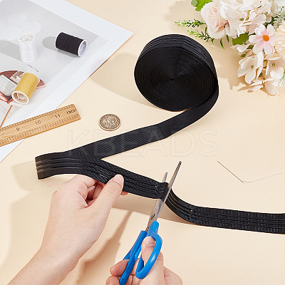 10 Yards Polyester Antislip Grosgrain Ribbon OCOR-BC0007-62A-1