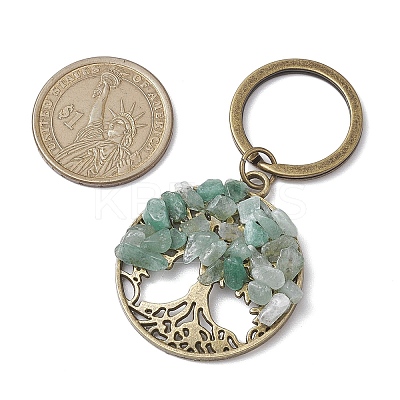 Natural Lapis Lazuli & Howlite & Rose Quartz & Amethyst & Green Aventurine Keychain KEYC-JKC00845-1