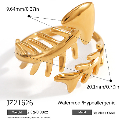 304 Stainless Steel Cuff Open Rings WGFDBBC-02-1