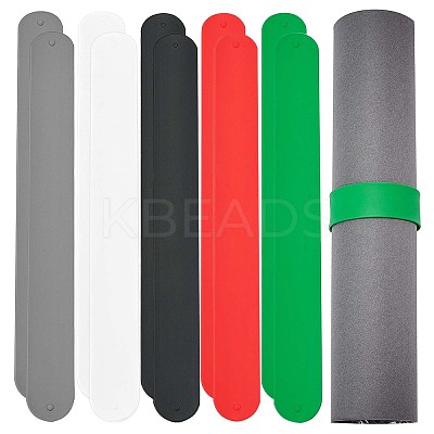 10Pcs 5 Colors Silicone Covered Iron Flip Wraps Holder Clips BJEW-NB0001-04-1