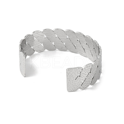 304 Stainless Steel Cuff Bangles for Women BJEW-B104-11P-1
