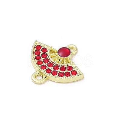 Alloy Rhinestone Fan Connector Charms PALLOY-R151-31G-02-1