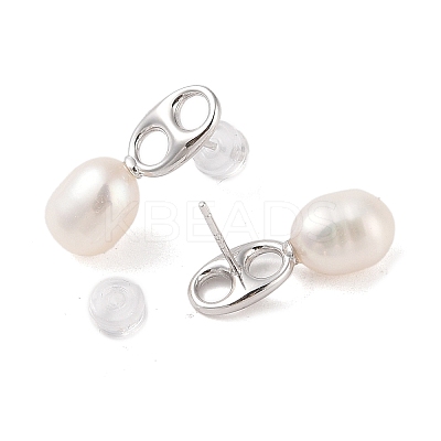 Anti-Tarnish Sterling Silver Stud Earrings EJEW-C087-11C-P-1