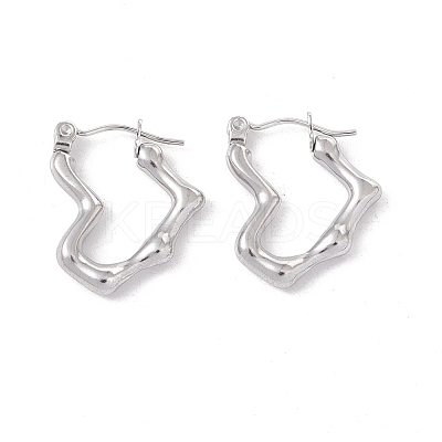 Non-Tarnish 304 Stainless Steel Heart Hoop Earrings for Women EJEW-I267-08P-1