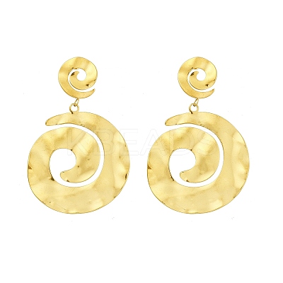 304 Stainless Steel Dangle Stud Earrings for Women EJEW-K268-13C-G-1