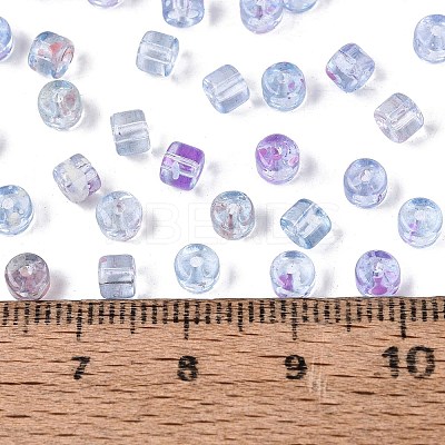 Transparent Colours Picasso Glass Beads SEED-Q039-05A-C03-1