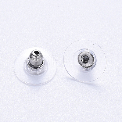 304 Stainless Steel Bullet Clutch Earring Backs LS-STAS-S113-003P-1