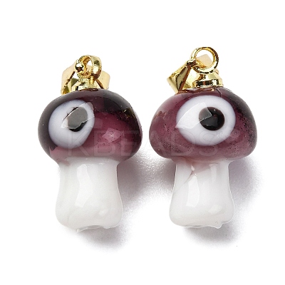 Handmade Lampwork Pendants LAMP-S069-06G-02-1