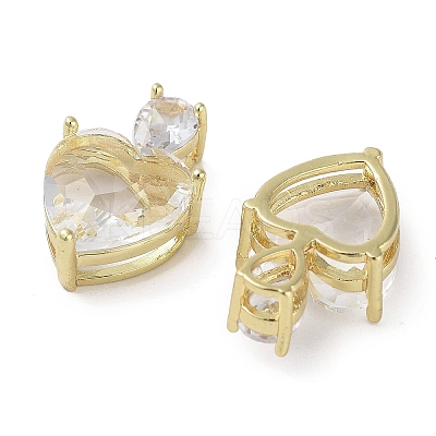 Real 18K Gold Plated Rack Plating Brass Micro Pave Cubic Zirconia Pendants KK-R161-04G-03-1