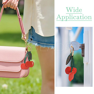 1Pc PU Leather Alloy Keychains KEYC-TA0001-46C-1