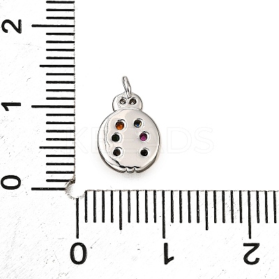 Brass Micro Pave Cubic Zirconia Pendants KK-D356-19P-1