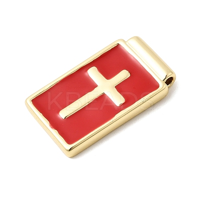 Brass Enamel Pendants KK-L262-28G-B01-1