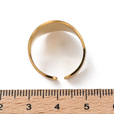 304 Stainless Steel Adjustable Cuff Rings for Women RJEW-L129-06G-1