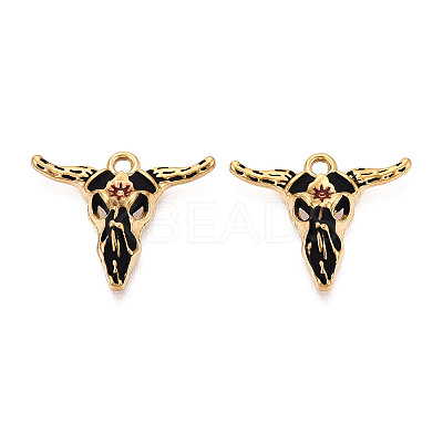 304 Stainless Steel Enamel Pendants STAS-N124-09C-G-1