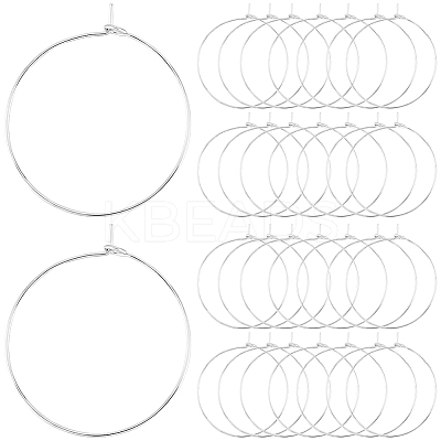 100Pcs 316 Surgical Stainless Steel Wine Glass Charms Rings STAS-BBC0005-97A-1