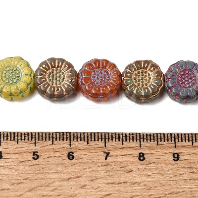 Painted Glass Beads Strands GLAA-Z021-06A-1