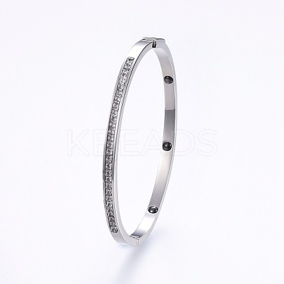 304 Stainless Steel Bangles BJEW-P223-20P-1