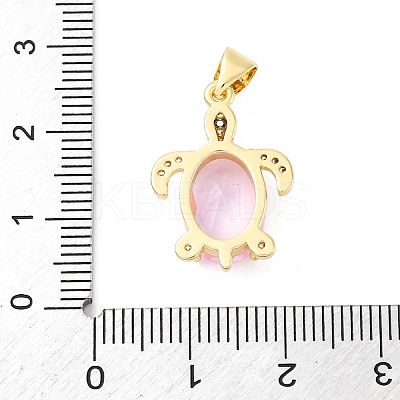 Brass Micro Pave Cubic Zirconia Pendants KK-S510-25G-1