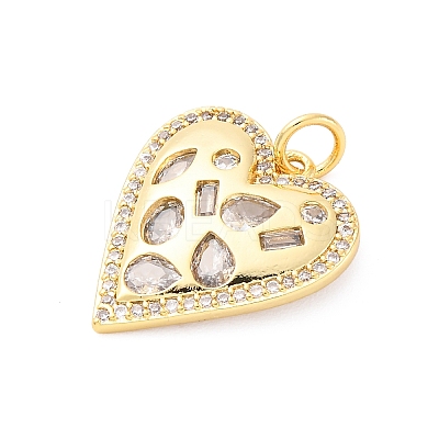 Brass Micro Pave Cubic Zirconia Pendants KK-D325-58G-01-1