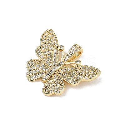 Brass Micro Pave Cubic Zirconia Pendants KK-R230-09G-1