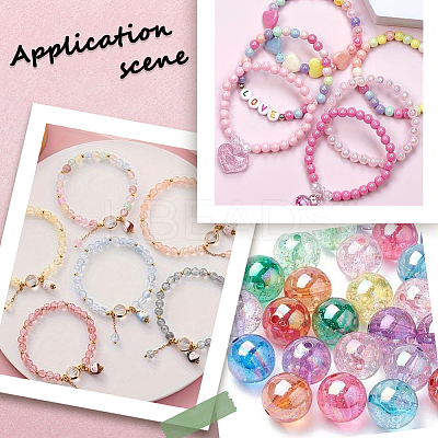 1000Pcs 5 Colors Valentine's Day Transparent Acrylic Beads MACR-SP0001-29A-1