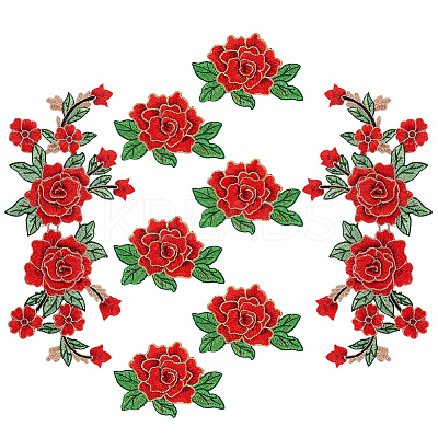 Flower Embroidery Polyester Cloth Iron On Patches PATC-GA0001-53-1