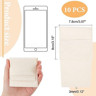 10Pcs 5 Colors Microfiber Jewelry Pouches ABAG-NB0001-70-1