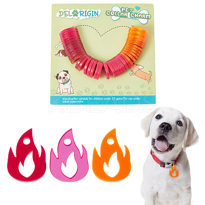 42Pcs 3 Colors Transparent Blank Acrylic Pet Dog ID Tag PALLOY-AB00048-1