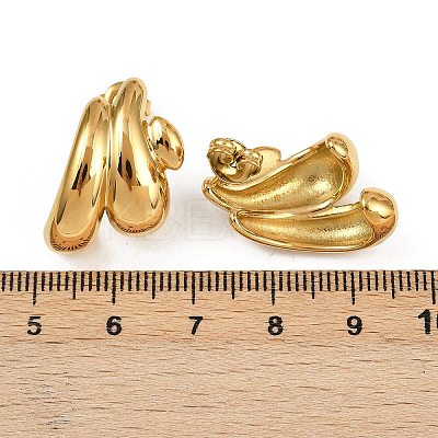 304 Stainless Steel Nuggets Stud Earrings EJEW-K268-28G-1