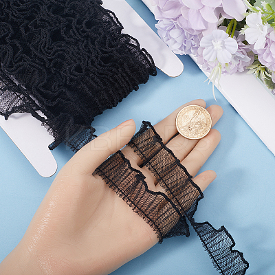10 Yards Polyester Pleated Lace Trim OCOR-GF0003-52B-1