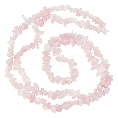 3 Strand Natural Rose Quartz Chip Bead Strands G-BC0001-23-1